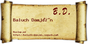Baluch Damján névjegykártya